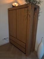 Massief Acacia Houten Opbergkast, Ophalen, 100 tot 150 cm, Zo goed als nieuw, 150 tot 200 cm