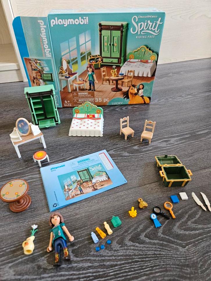 Playmobil 9476 - Spirit Lucky slaapkamer, Kinderen en Baby's, Speelgoed | Playmobil, Zo goed als nieuw, Complete set, Ophalen of Verzenden