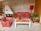 Vintage Lundby zitkamer met open haard, Verzamelen, Ophalen of Verzenden, Gebruikt, Poppenhuis