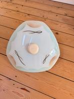 Vintage, jaren 50/60, glazen plafondlamp, Ophalen, Gebruikt, Glas
