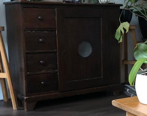 Antieke bakkers kast, antiek wandmeubel, Huis en Inrichting, Kasten | Dressoirs, Gebruikt, 50 tot 100 cm, 25 tot 50 cm, Met lade(s)