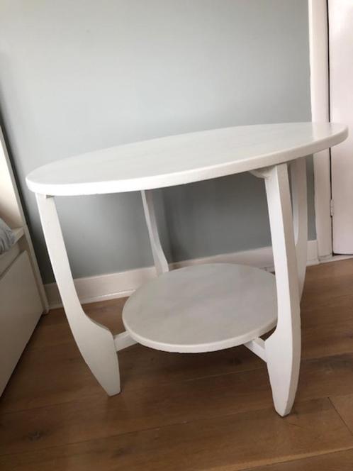 Art deco puur eiken witte ronde salontafel, Antiek en Kunst, Antiek | Meubels | Tafels, Ophalen