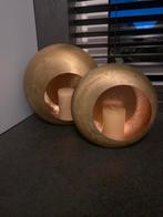 Egg windlicht goud maat S & M rond, Ophalen, Zo goed als nieuw, Overige materialen, 25 tot 50 cm
