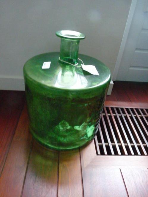 Trendy grote Groene Fles Vaas – Hoogte 50 x Ø21 cm - Nieuw, Huis en Inrichting, Woonaccessoires | Vazen, Nieuw, Groen, 50 tot 75 cm