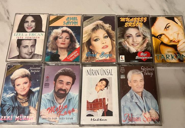 Turkse Muziek cassettes - Nostalgie!, Cd's en Dvd's, Cassettebandjes, Gebruikt, Voorbespeeld, Wereldmuziek, 2 t/m 25 bandjes, Ophalen of Verzenden