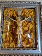 Antiek Christusbeeld onder bolglas, Antiek en Kunst, Ophalen of Verzenden