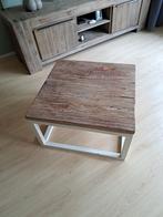 Landelijke salontafel - vierkant, Ophalen, Gebruikt, 50 tot 100 cm, Vierkant