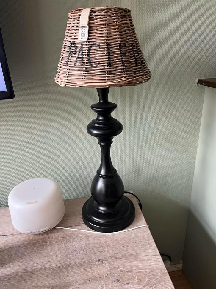 2 Rivièra Maison Lampen met Kap - Zo Goed Als Nieuw, Huis en Inrichting, Lampen | Tafellampen, Zo goed als nieuw, 50 tot 75 cm