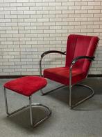 Originele Gispen Fauteuil met Hocker – Vintage Design –, Huis en Inrichting, Fauteuils, Ophalen, Zo goed als nieuw