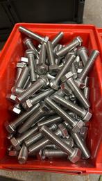 Grote partij Rvs M12/ M10 bouten, Doe-het-zelf en Verbouw, IJzerwaren en Bevestigingsmiddelen, Ophalen, 100 tot 250 mm, Zo goed als nieuw