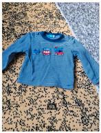 Blauw gestreept shirt met trein Maat 62 h3, Kinderen en Baby's, Babykleding | Maat 62, Lief!, Ophalen of Verzenden, Zo goed als nieuw