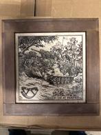 Leger Tegel met Tank Menno van Coehoorn 47 PAINFBAT B-cie, Ophalen of Verzenden, Landmacht, Nederland, Embleem of Badge