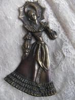 Vintage Ornament / Koper - Victoriaanse Dame met Parasol, Verzenden