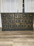 Dressoir zwart ( met goudkleur) 15 lades, Ophalen, 25 tot 50 cm