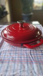 Ernesto pan - kersenrood - zo goed als nieuw, Huis en Inrichting, Keuken | Potten en Pannen, Gietijzer, Ophalen of Verzenden, Zo goed als nieuw