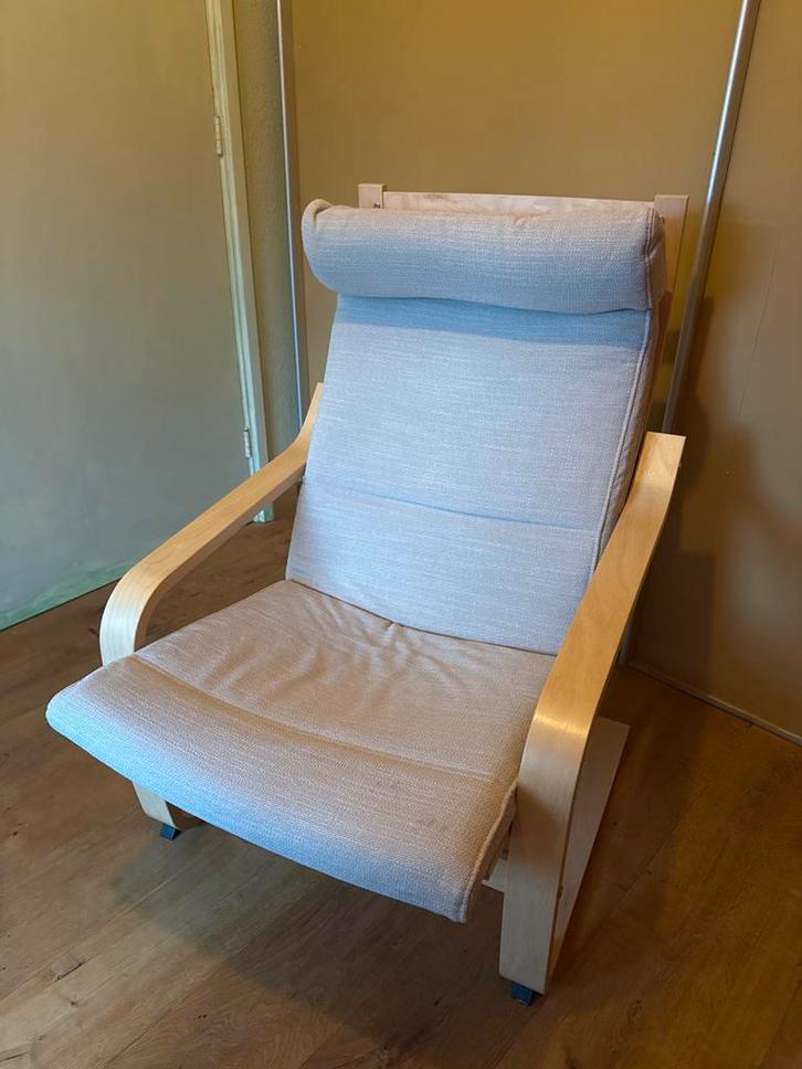 Lichte IKEA Lounge Stoel - Comfort en Stijl, Huis en Inrichting, Fauteuils, Gebruikt, Hout, 50 tot 75 cm, 75 tot 100 cm, Ophalen of Verzenden