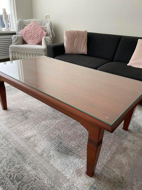 Massief eiken salontafel ZGAN!, Huis en Inrichting, Tafels | Salontafels, Zo goed als nieuw, 50 tot 75 cm, 50 tot 100 cm, 100 tot 150 cm
