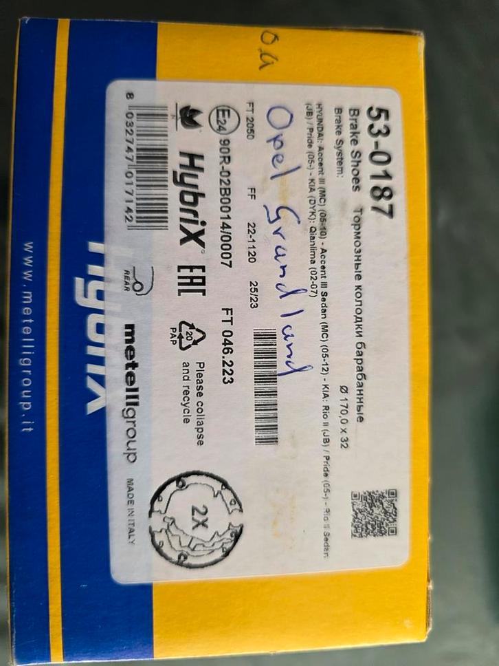 Remblokken Opel Grandland X - Nieuw, Auto-onderdelen, Remmen en Aandrijving, Opel, Hyundai, Kia, Nieuw, Ophalen of Verzenden