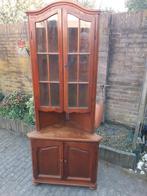 Hoekkast, massief eiken., Huis en Inrichting, Kasten | Wandmeubels, Ophalen, Eikenhout, Minder dan 150 cm, 150 tot 200 cm