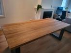 Industriële eikenhouten eettafel, Ophalen, Eikenhout, 200 cm of meer, 50 tot 100 cm