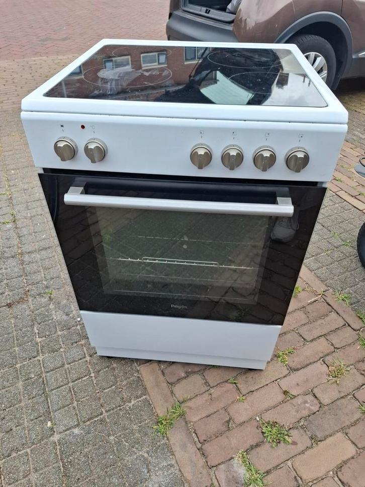 Pelgrim inductie fornuis met oven, Witgoed en Apparatuur, Fornuizen, Gebruikt, Vrijstaand, Inductie, 4 kookzones, 85 tot 90 cm