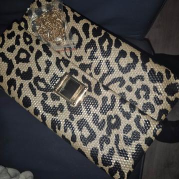 Nette nieuwe luipaardprint dames tas. 2 grote vakken. beschikbaar voor biedingen