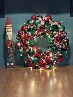 Kerst Ballenkrans met Timer - Ø43cm, Huis en Inrichting, Woonaccessoires | Kransen, Ophalen of Verzenden, Nieuw