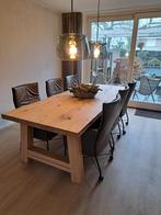 Eetkamerstoel ( 6 stuks )montis chaplin bruin leer, Huis en Inrichting, Gebruikt, Bruin, Leer, Ophalen of Verzenden