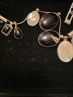 Zilveren hangers 925, Zwart, Nieuw, Ophalen of Verzenden, Met edelsteen