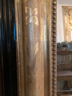 Antieke franse bladgouden Louis Philippespiegel, Ophalen, Rechthoekig
