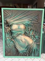 Groen wandschilderij 3D, Antiek en Kunst, Kunst | Schilderijen | Abstract, Ophalen