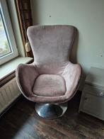 Eggchair, ons eitje draaifauteuil in suedine alcantare stof, Huis en Inrichting, Fauteuils, Ophalen, Gebruikt, Minder dan 75 cm