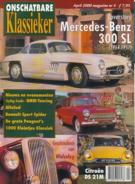 OK 4 2000 : Mercedes Benz 300SL - Citroen DS - Ford Cortina, Boeken, Auto's | Folders en Tijdschriften, Gelezen, Algemeen, Ophalen of Verzenden