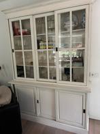 Vitrinekast/ Buffetkast gebroken wit 225 x 164 x 49., Huis en Inrichting, Kasten | Buffetkasten, Ophalen, 200 cm of meer, 25 tot 50 cm