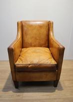 Lederen clubfauteuil, armstoel, Antiek en Kunst, Antiek | Meubels | Stoelen en Banken, Ophalen of Verzenden