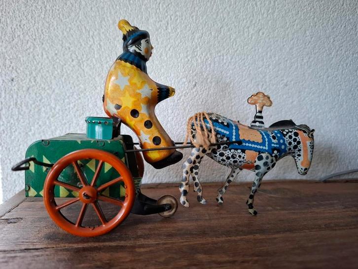 Clowntje met ezel, Antiek en Kunst, Antiek | Speelgoed, Ophalen of Verzenden