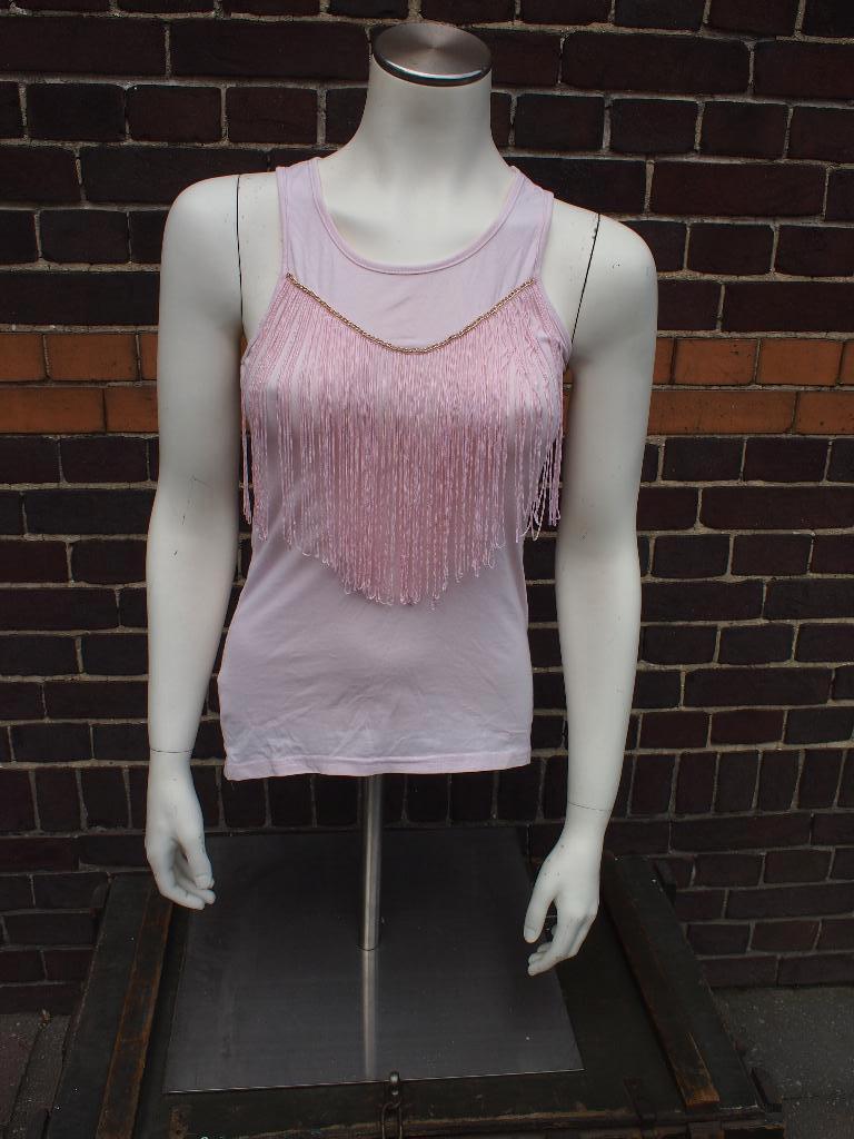 Roze Top met franjes maat S, Maat 38/40 (M), Ophalen of Verzenden, Zo goed als nieuw, Roze