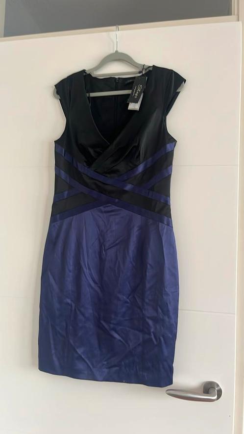 Mooie Steps satijnen jurk maat 36 NIEUW met label, Kleding | Dames, Jurken, Nieuw, Maat 36 (S), Blauw, Ophalen of Verzenden