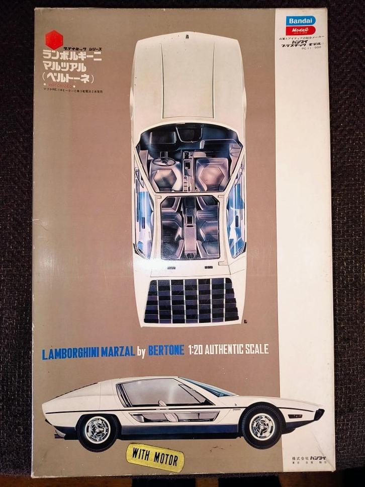 Bandai Lamborghini Marzal 1:20 1967, zeldzaam, Hobby en Vrije tijd, Modelbouw | Auto's en Voertuigen, Nieuw, Auto, Groter dan 1:32