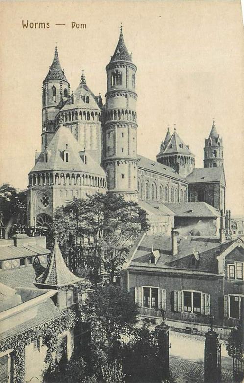(381-221-015) Worms Dom, Verzamelen, Ansichtkaarten | Buitenland, Duitsland, Verzenden