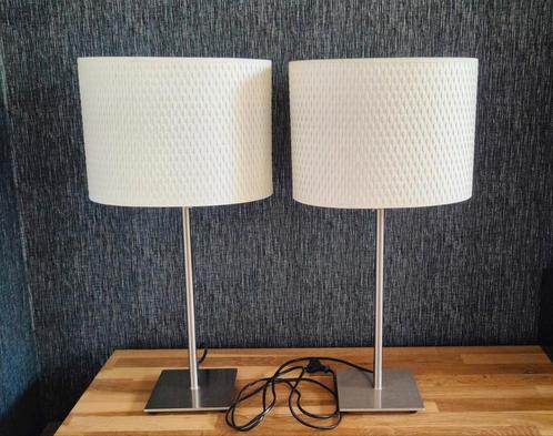 2 IKEA Aläng tafellampen, in hoogte verstelbaar, Huis en Inrichting, Lampen | Tafellampen, Zo goed als nieuw, 50 tot 75 cm, Kunststof
