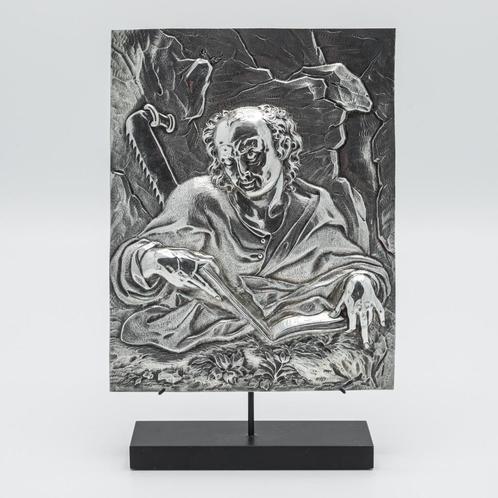 Zilveren plaquette Simon, 18e eeuw, Antiek en Kunst, Antiek | Religie, Ophalen of Verzenden