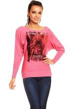 Trui met vleermuismouwen, roze 1 maat (36/40) (nieuw), Maat 38/40 (M), Nieuw, Ophalen of Verzenden, Enza & Lea