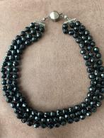 Zwart Zeeuws Gitten collier (44cm), Met hanger, Zwart, Ophalen of Verzenden, Zo goed als nieuw