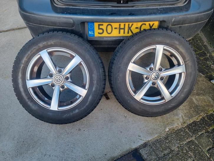 Volkswagen Velgen met Banden 195/65R1, Auto-onderdelen, Banden en Velgen, Banden en Velgen, Winterbanden, 15 inch, 195 mm, Personenwagen