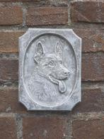 Herdershond hond wanddecoratie betonnen beeld tuinbeeld, Tuin en Terras, Tuinbeelden, Ophalen of Verzenden, Nieuw
