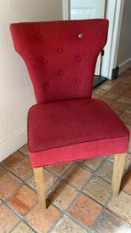 6 eetkamerstoelen Rivièra Maison, Ophalen, Stof, Vijf, Zes of meer stoelen, Rood