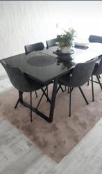 Eettafel met 6 stoelen, Huis en Inrichting, Ophalen, Gebruikt, 200 cm of meer, Vijf personen of meer