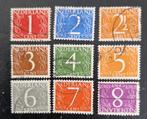 Nederland 1946 - nvph  460-468- Cijfer type 'van Krimpen', Postzegels en Munten, Postzegels | Nederland, Na 1940, Verzenden, Gestempeld