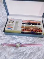 Horloge set met bandjes, Overige materialen, Leer, Polshorloge, Zo goed als nieuw